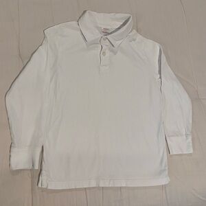 Hanna Andersson Kids Long Sleeve White Polo